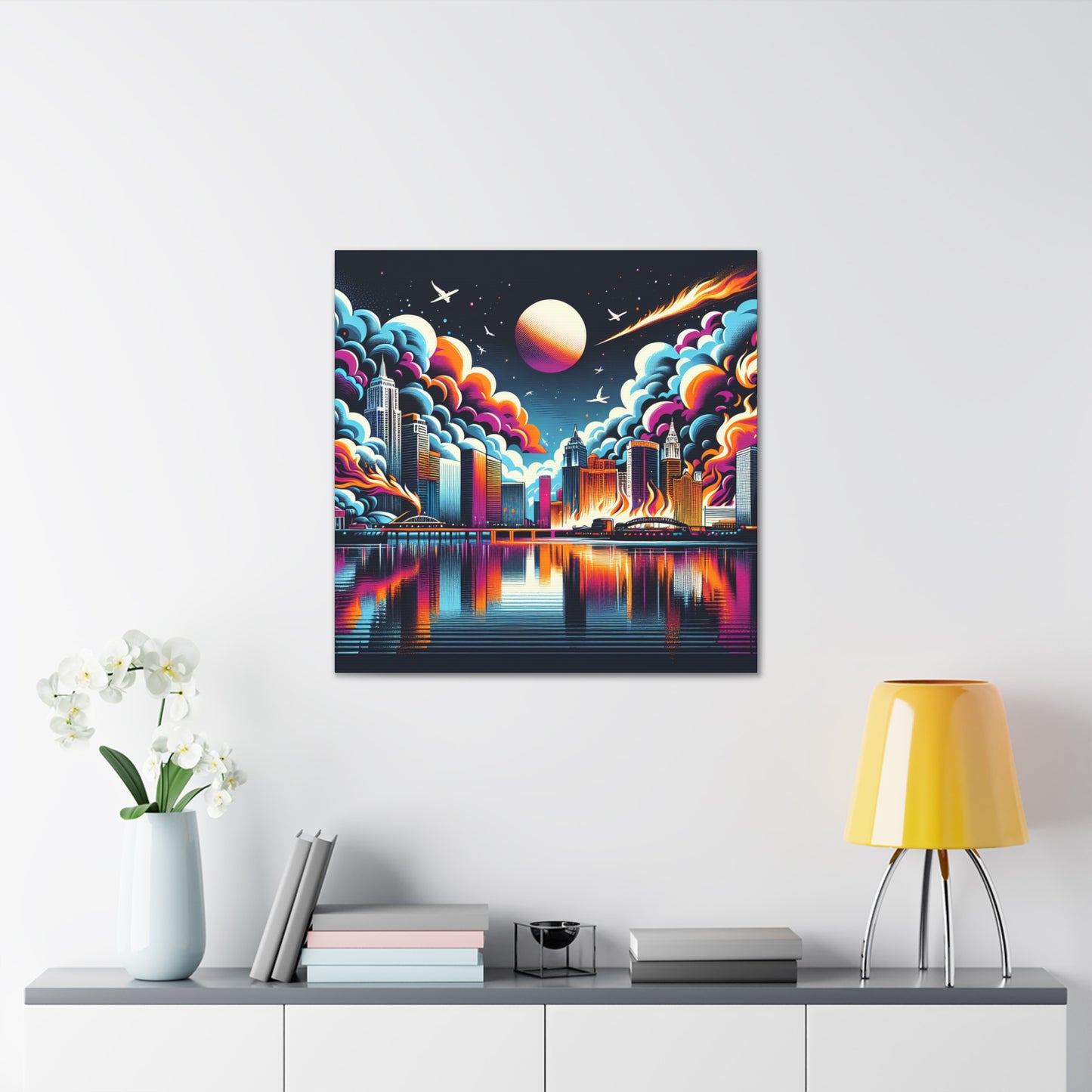 Neon Mirage Nights - Canvas