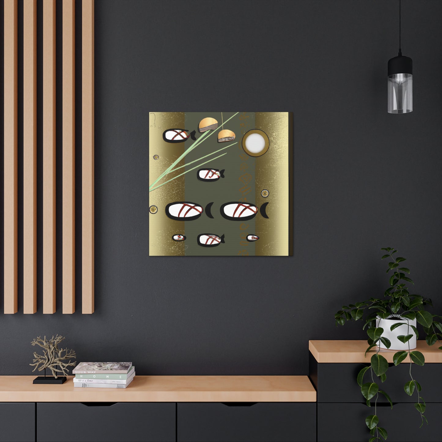 "Sushi Swirls Sparkle" - Canvas