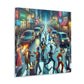 "Urban Enigma: Buskerscape" - Canvas