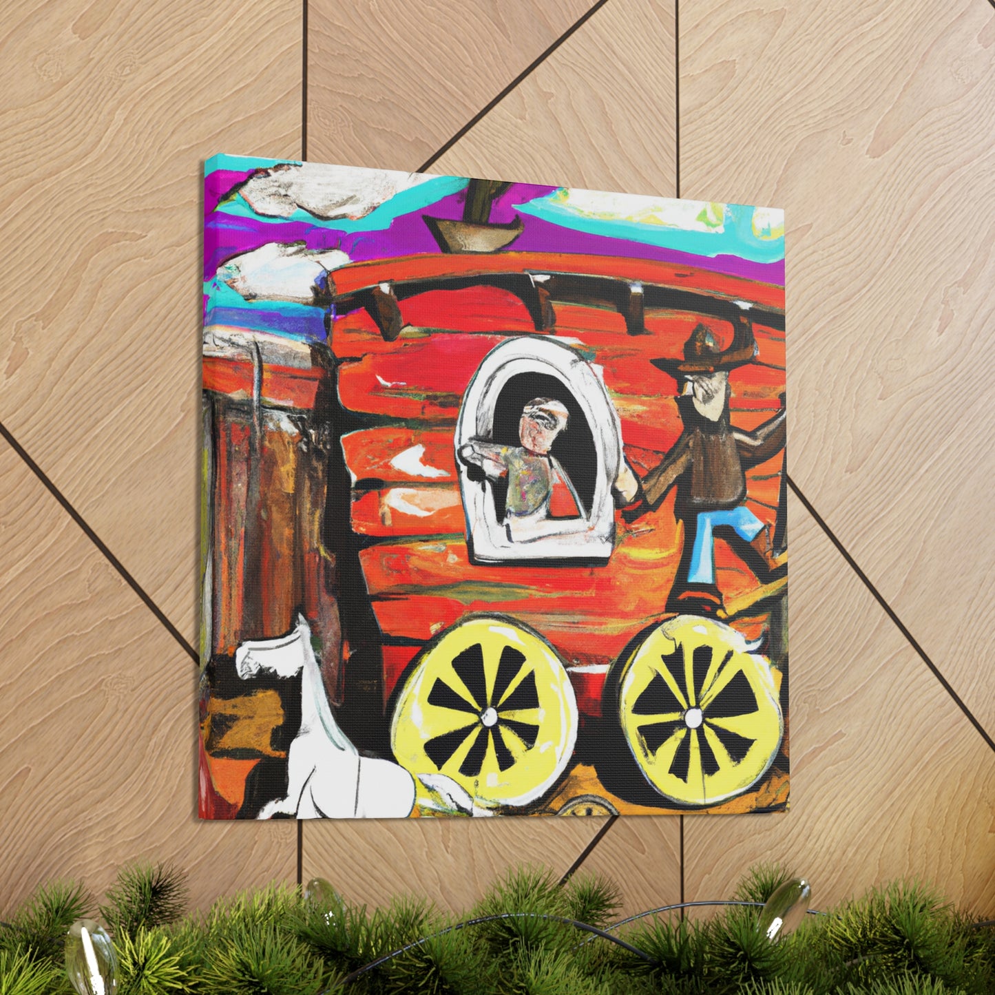 Chuck Wagon Classic Scene - Canvas