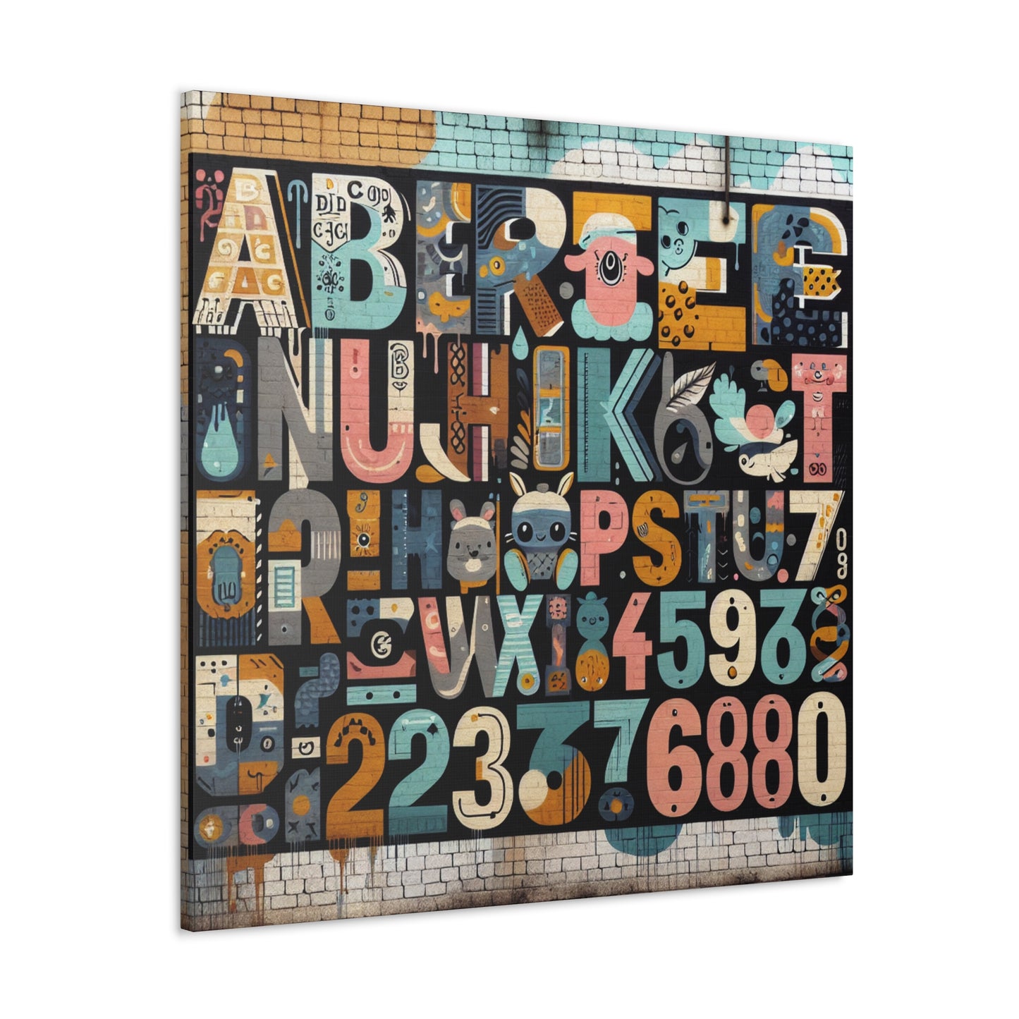 "Whimsical Typography Delight" - Canvas