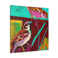 "Chorus of Sparrows Home" - Canvas