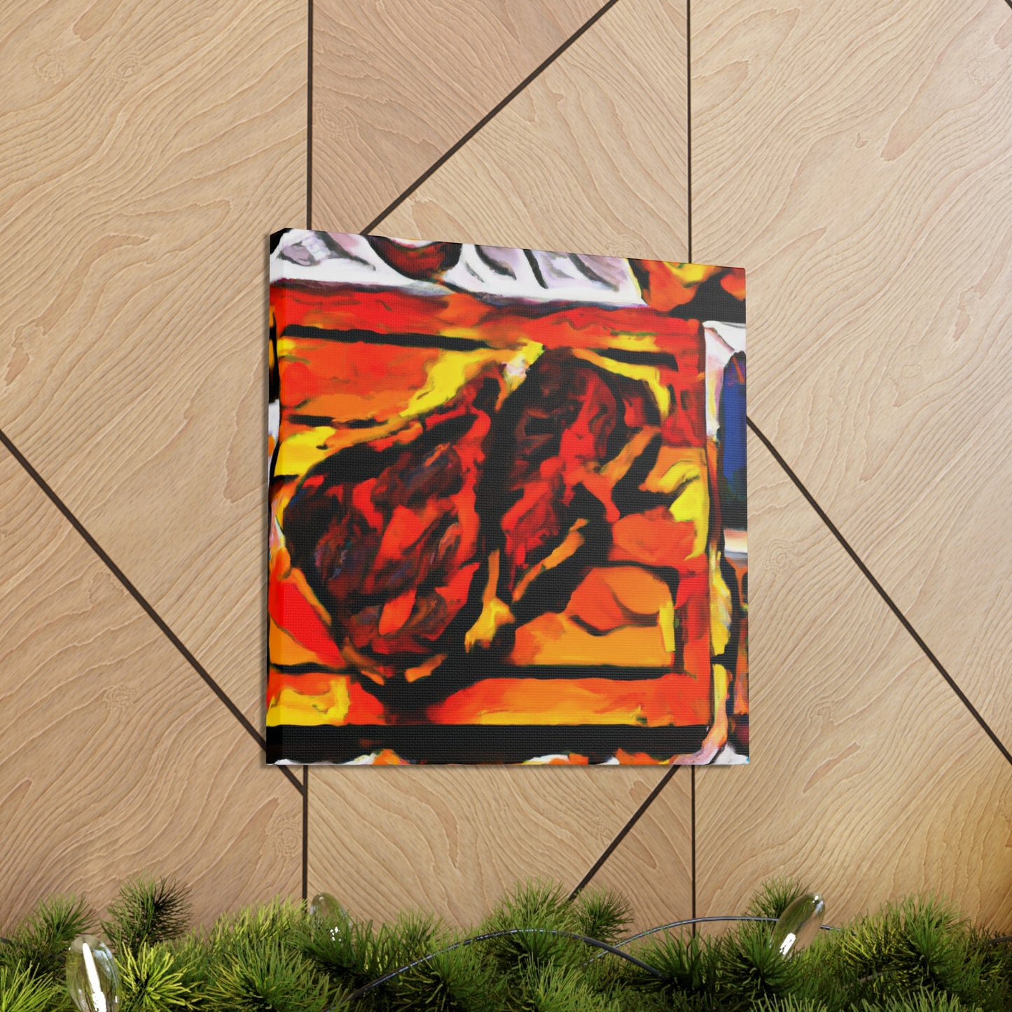 "Meaty Masterpiece in Red" - Canvas