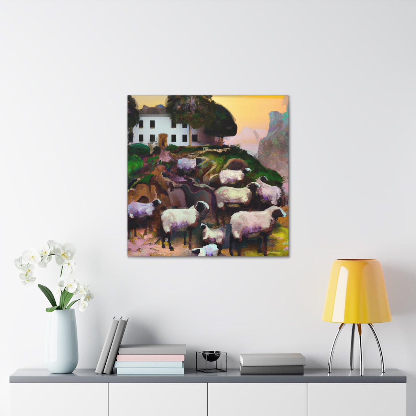 "Sheep in Art Deco" - Canvas