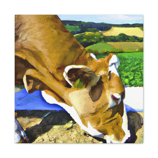 "Jersey Cow in Perspective" - Canvas