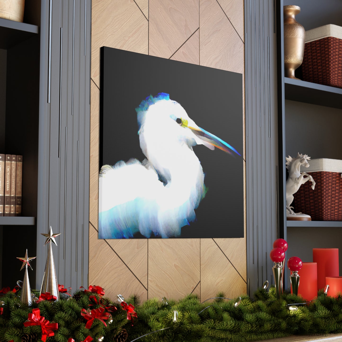 Snowy Egret Memory. - Canvas