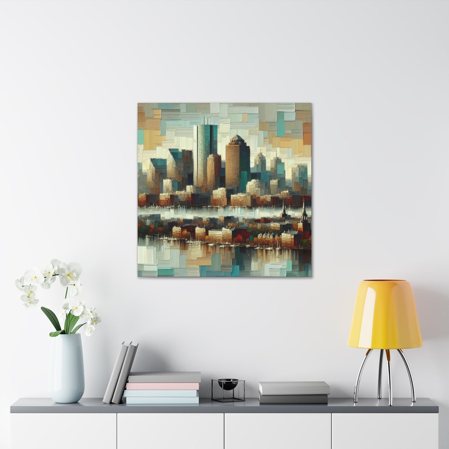 "Harbor Hues of Boston" - Canvas