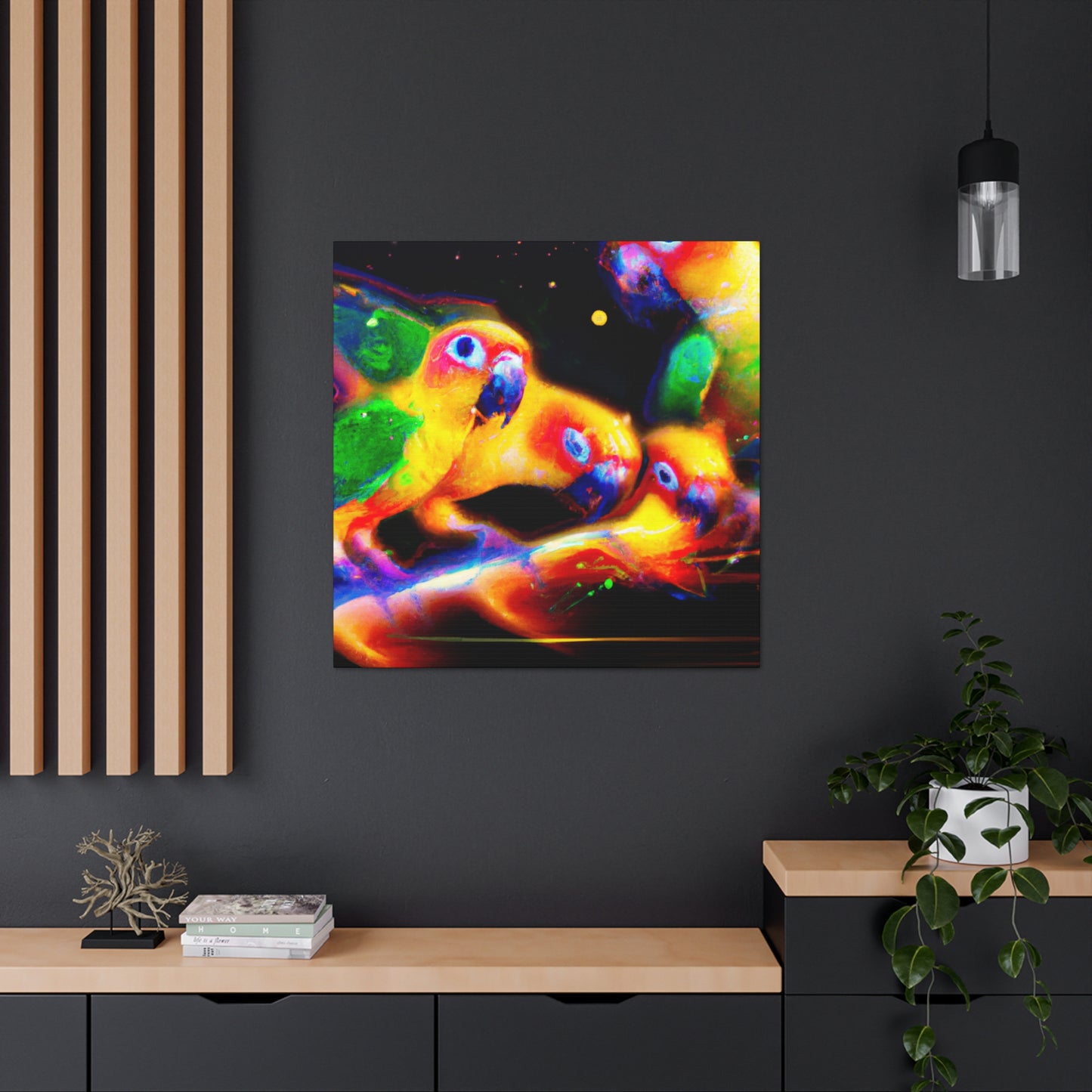 Colorful Conure Concert - Canvas