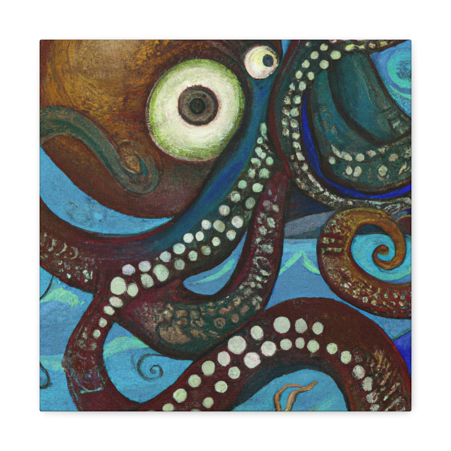 Octopus in The Sea - Canvas