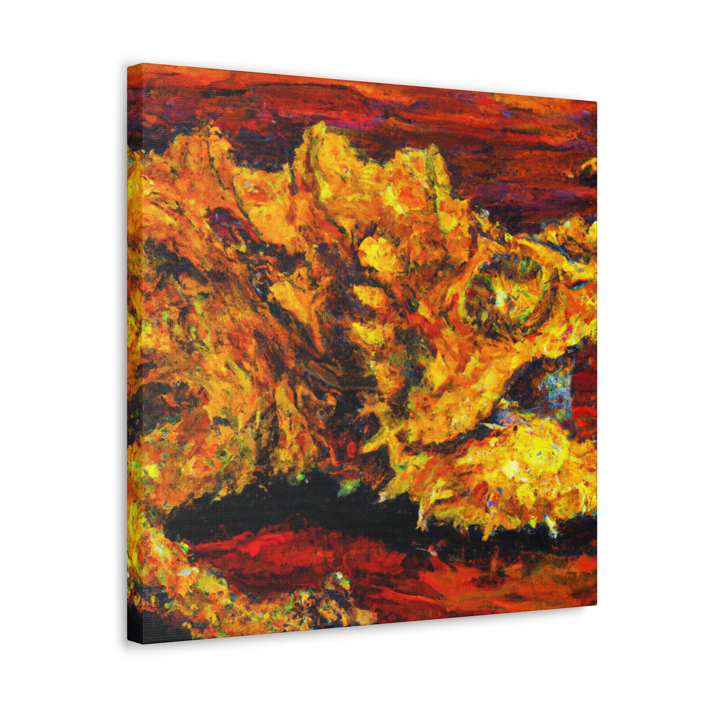 Horned Lizard Expressionism - Canvas