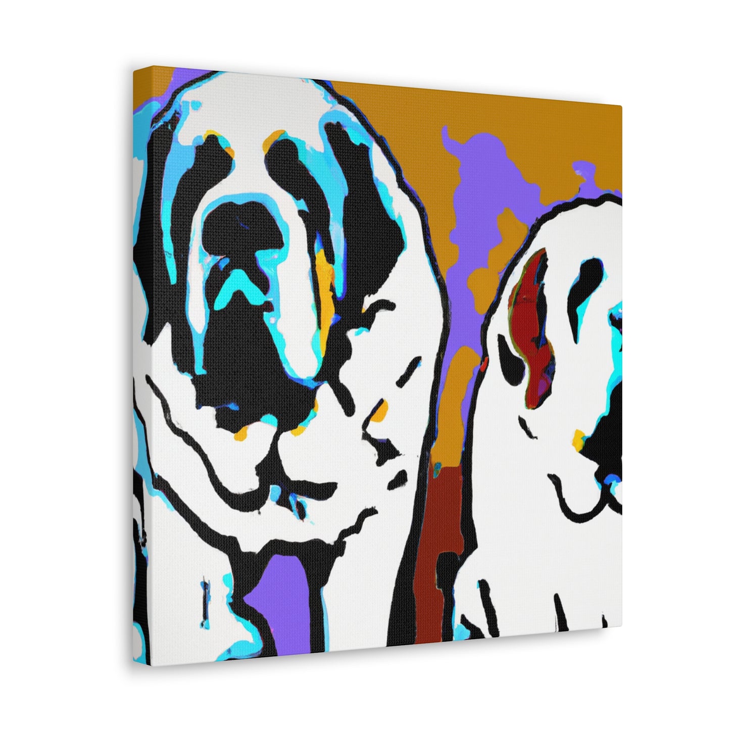 "Saint Bernard in Color". - Canvas