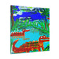 Crocodile in Expressionism - Canvas