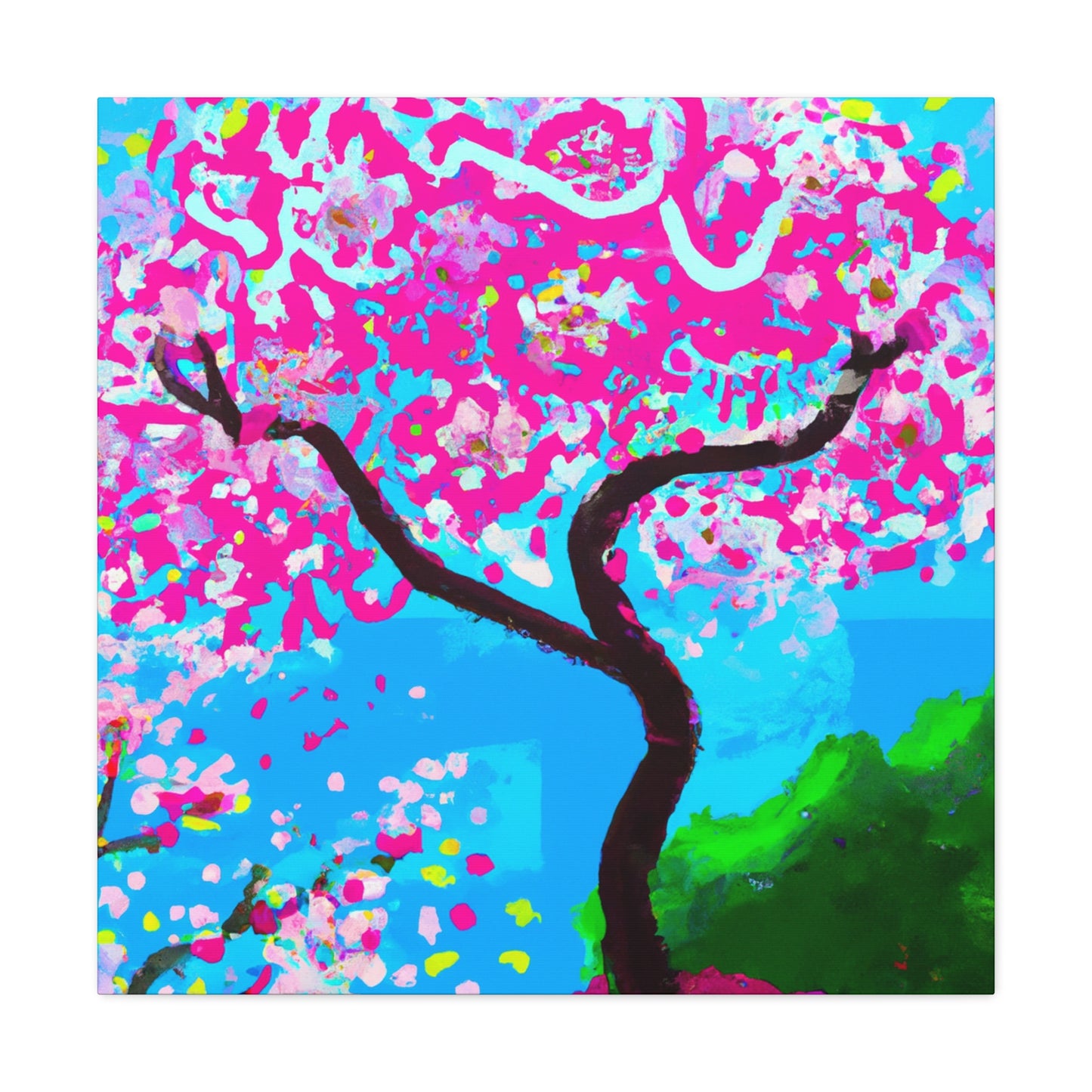 "Cherry Blossom Oasis" - Canvas