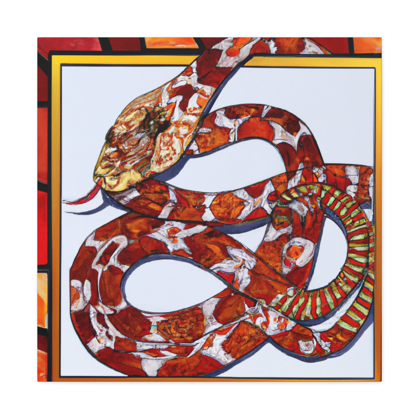 Corn Snake Abstract Art - Canvas