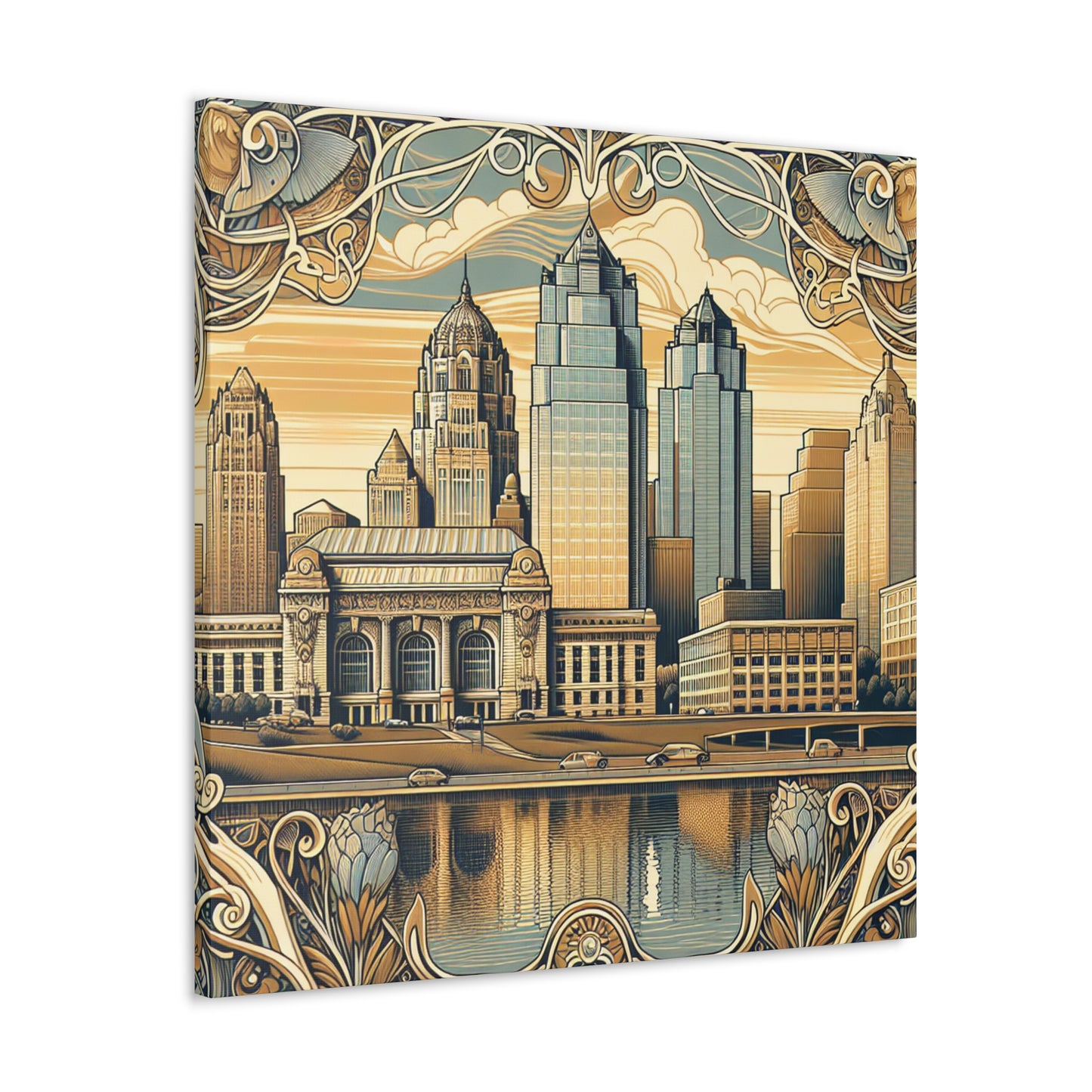 "Enchanting Prairie Metropolis" - Canvas