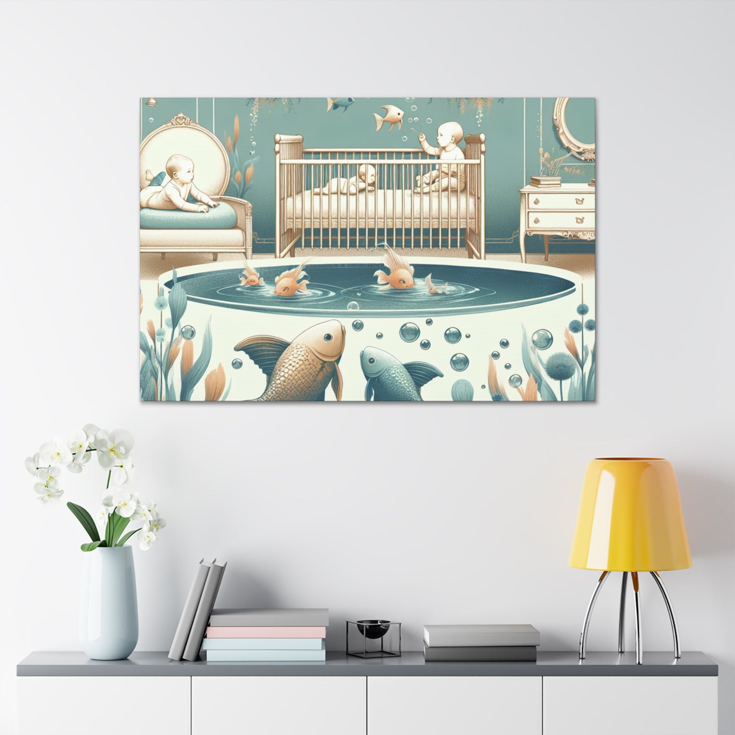 "Serene Aquatic Symphony" - Canvas