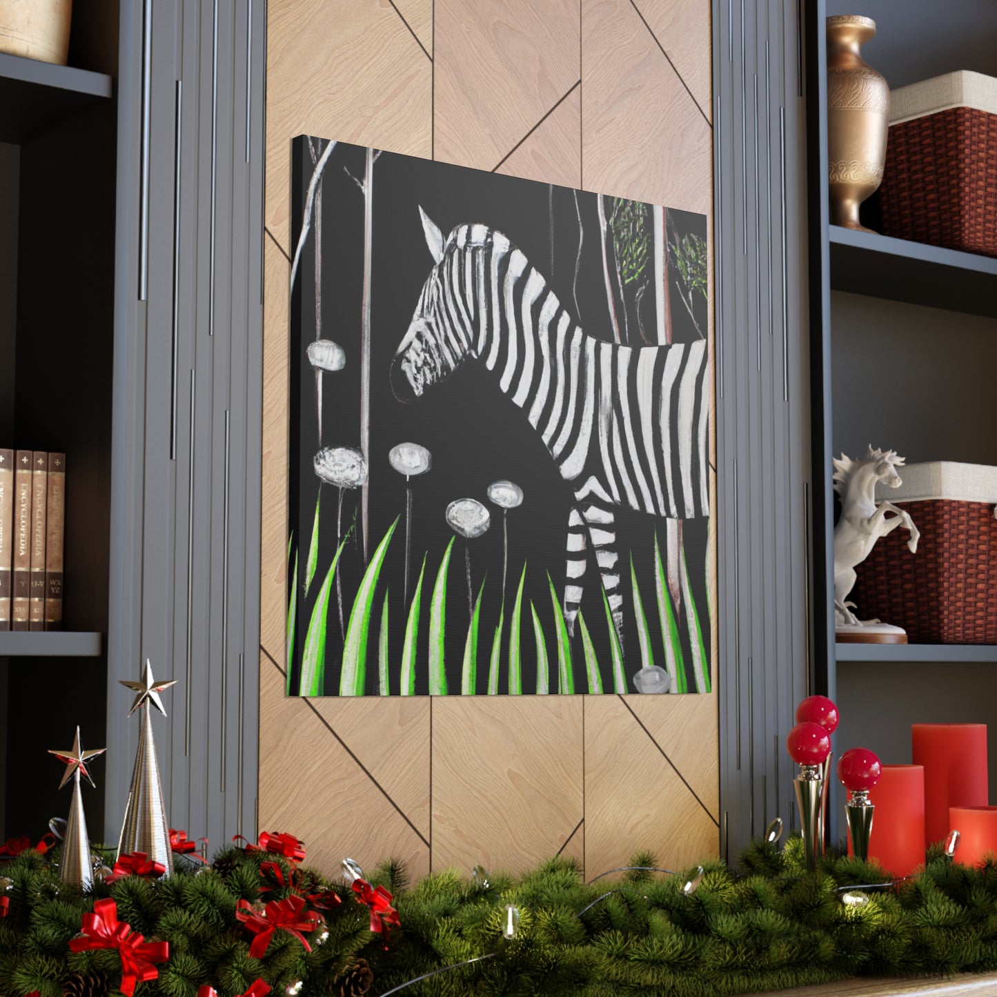 "Zebra in Deco Style" - Canvas