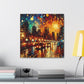 Luminescent Night Metropolis - Canvas