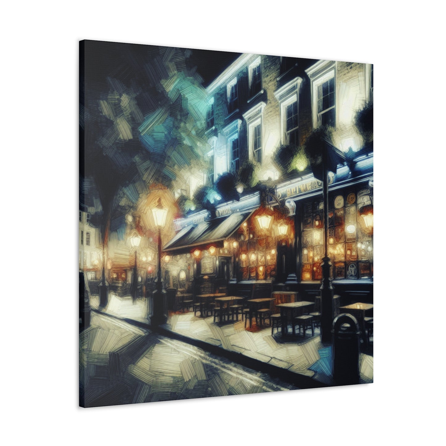 Tavern's Vibrant Intoxication - Canvas