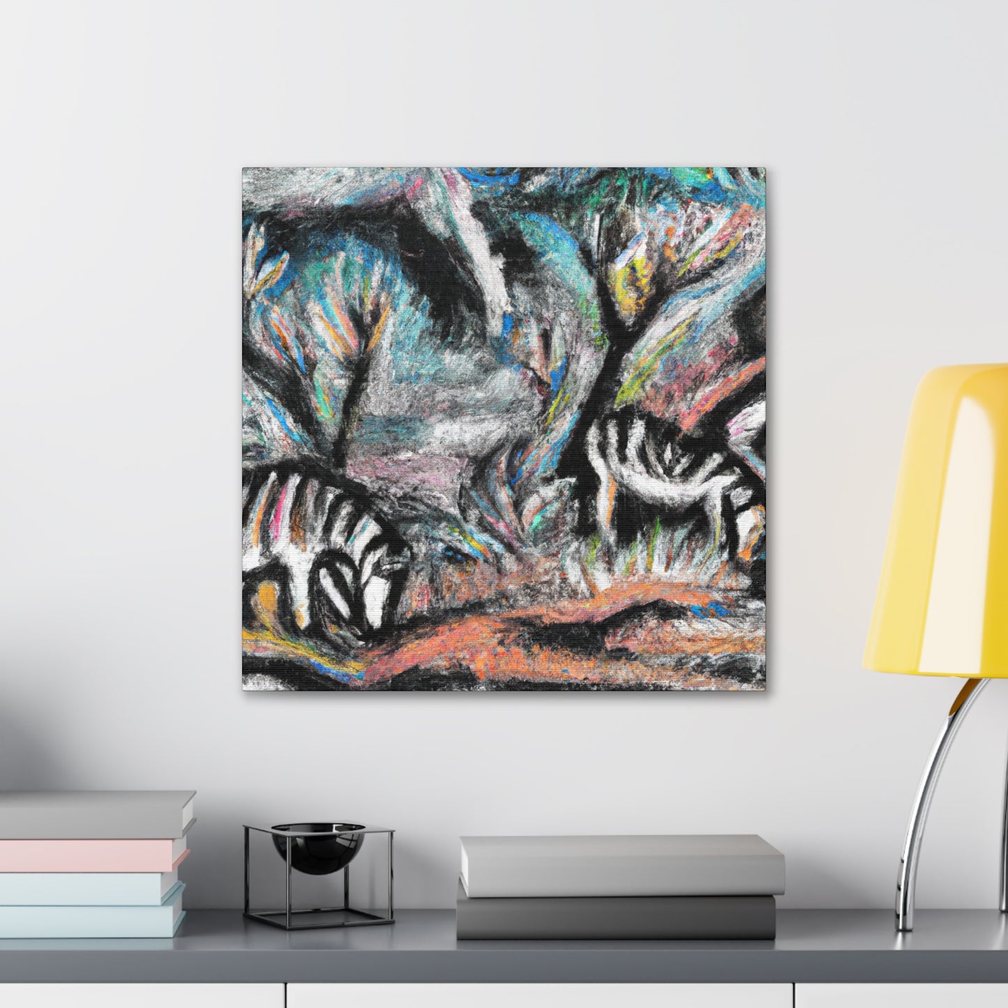 "Zebra's Striped Symphony" - Canvas