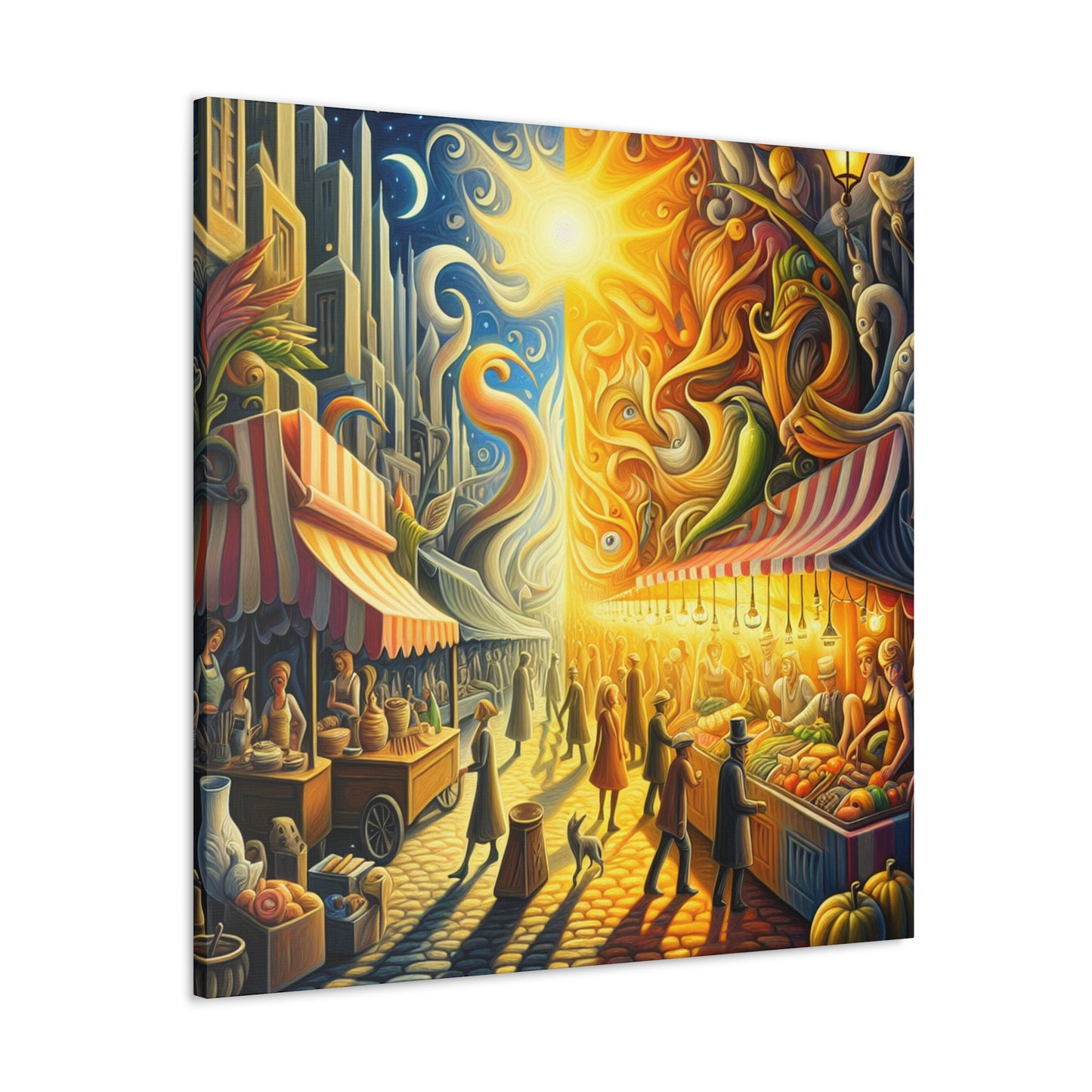 Moonlit Bazaar Dreams - Canvas