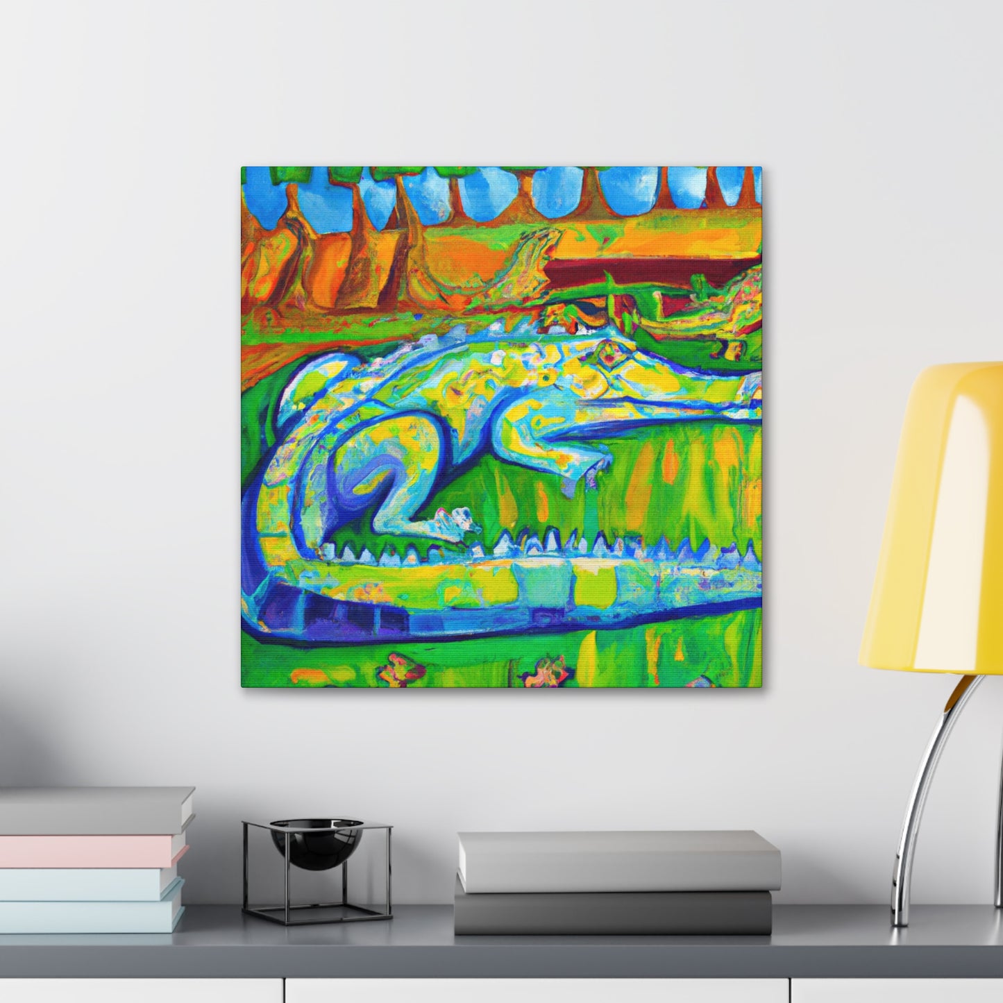 Crocodile Street Mural - Canvas