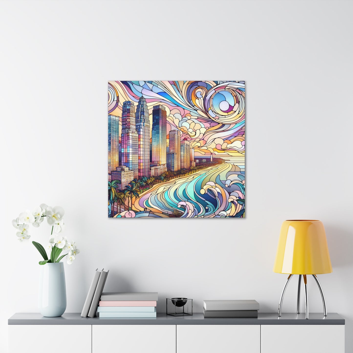 "Sun-kissed Siren's Splendor" - Canvas