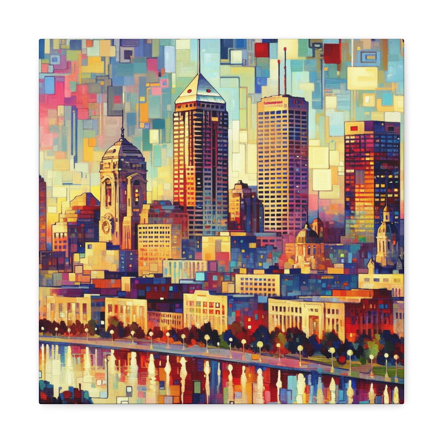 Vibrant Urban Depths - Canvas