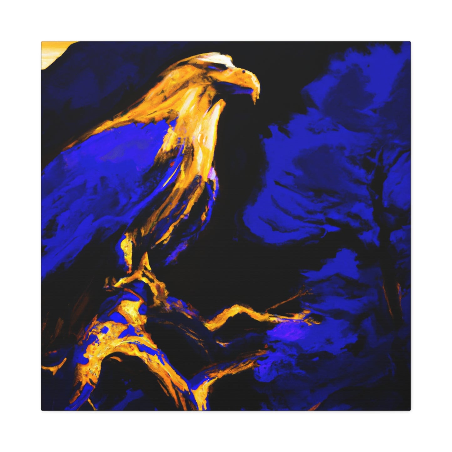 "Majestic Golden Eagle". - Canvas