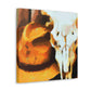 "Cow Skull Impressionism" - Canvas