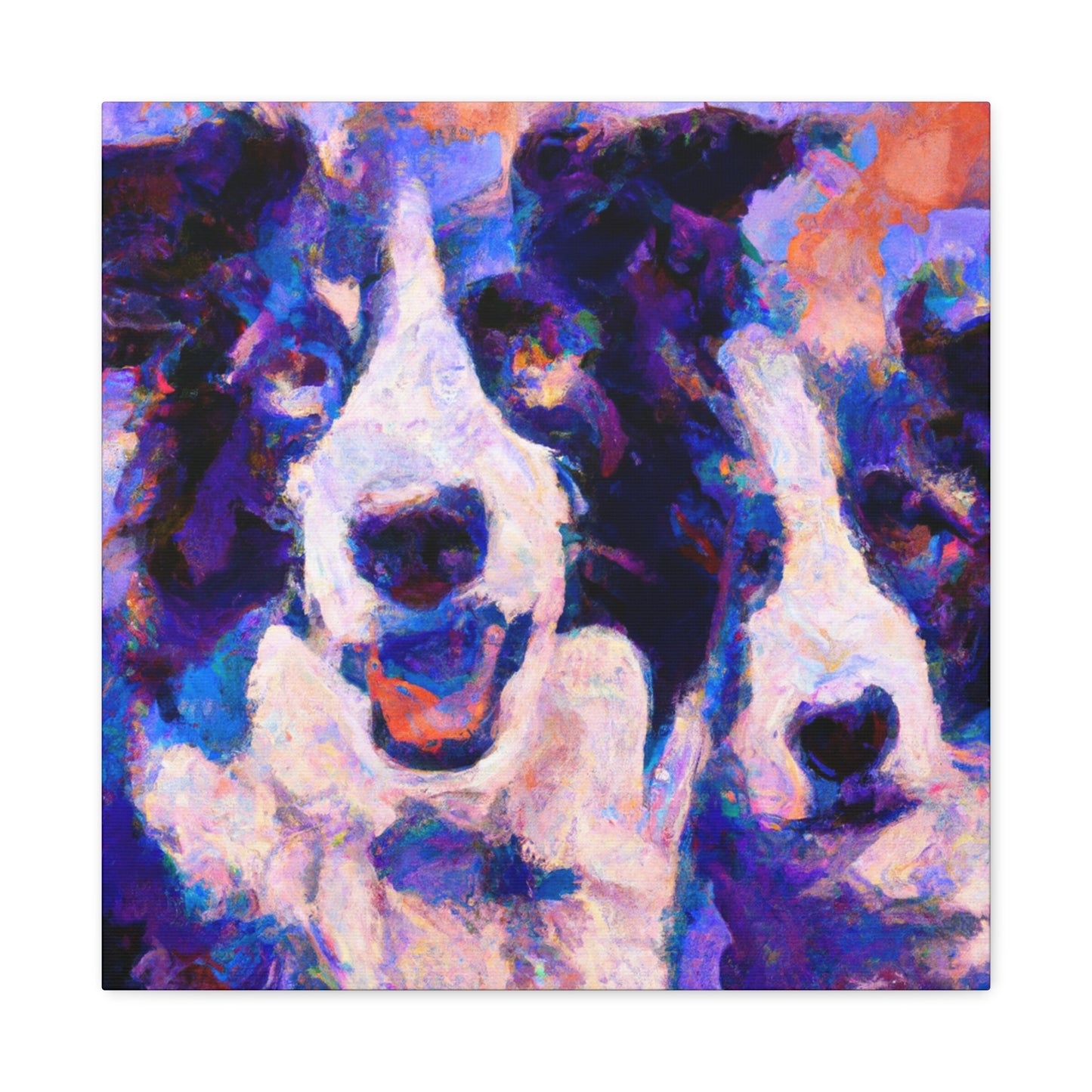 "Border Collie Impressionism" - Canvas