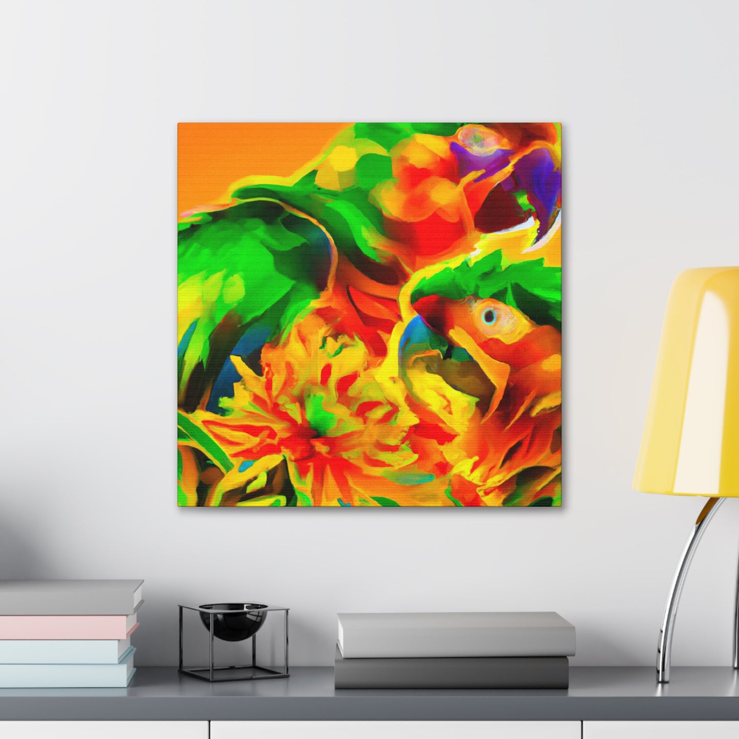 Rainbow of Macaws - Canvas