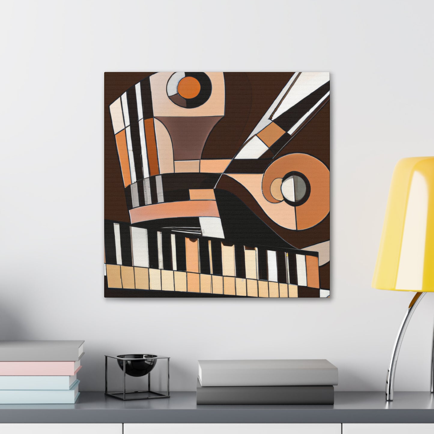 "Piano by Moonlight Scene" - Canvas