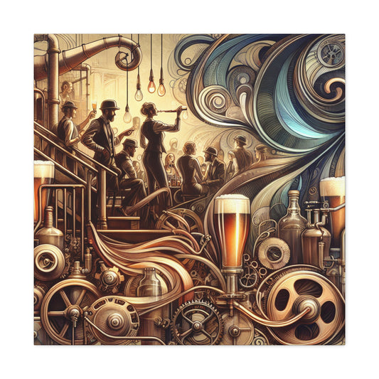 "Steam and Stout Serenity" - Canvas