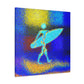 Surfer in Art Deco - Canvas