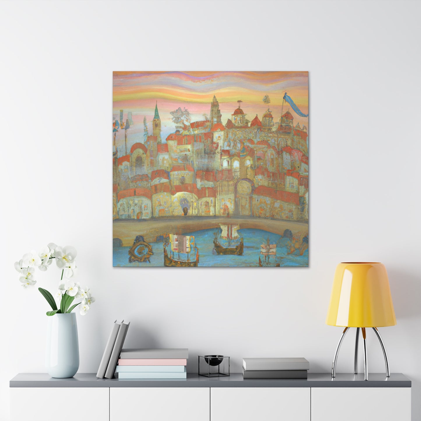 Cityscape at Sunset - Canvas