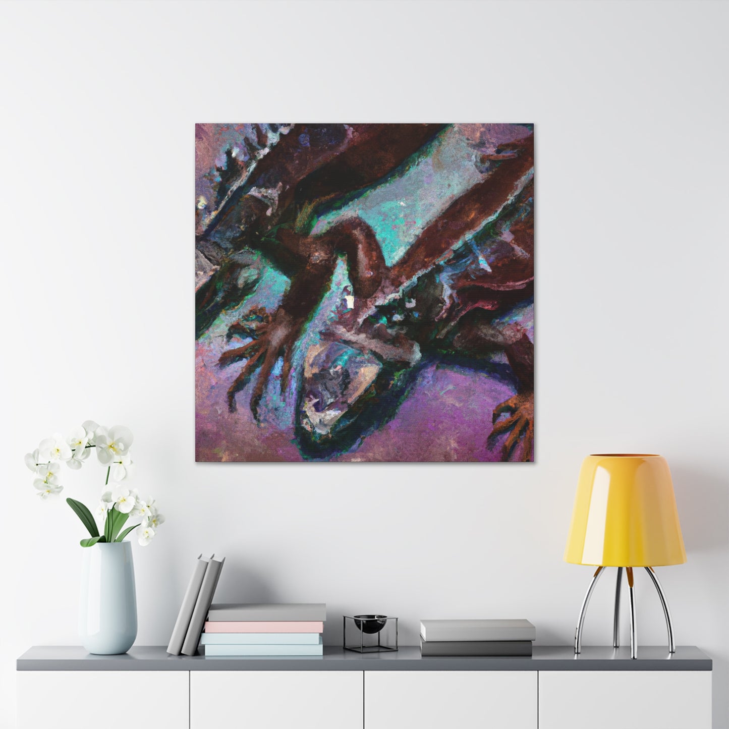 Iguanas in Abstraction - Canvas