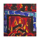 "Fiery Home Comfort" - Canvas