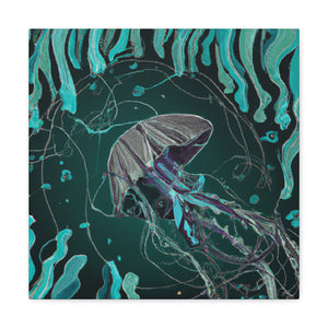 Jellyfish Art Deco - Canvas