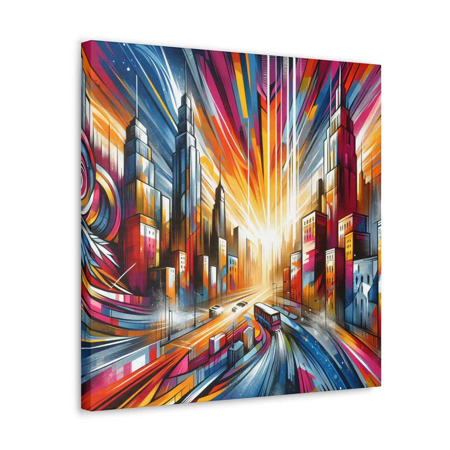 Whispers of Urban Embrace - Canvas