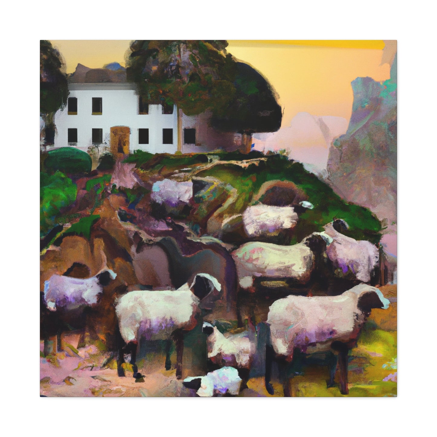 "Sheep in Art Deco" - Canvas