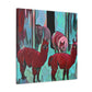 Alpaca Dreamscape Painting - Canvas