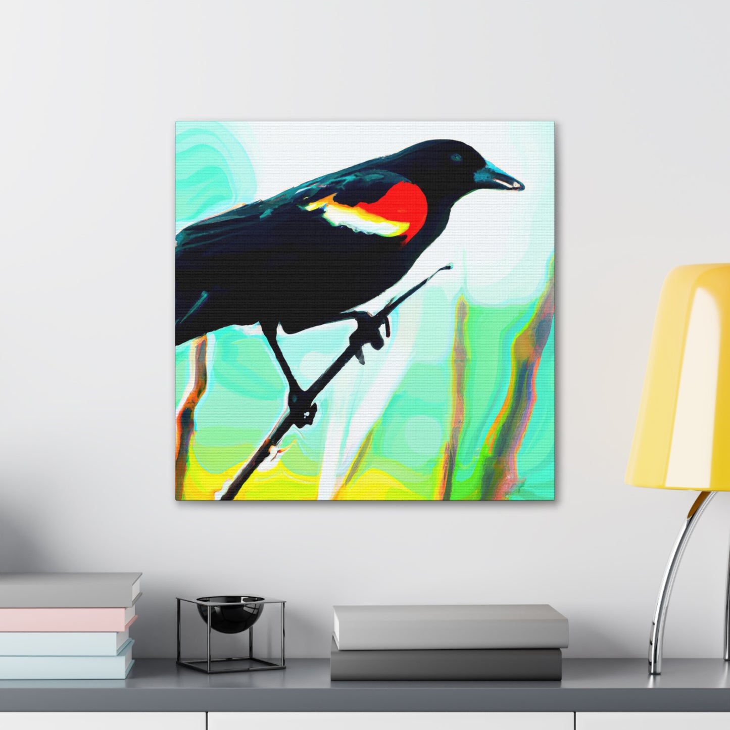 "Red-Winged Glory Awaits" - Canvas