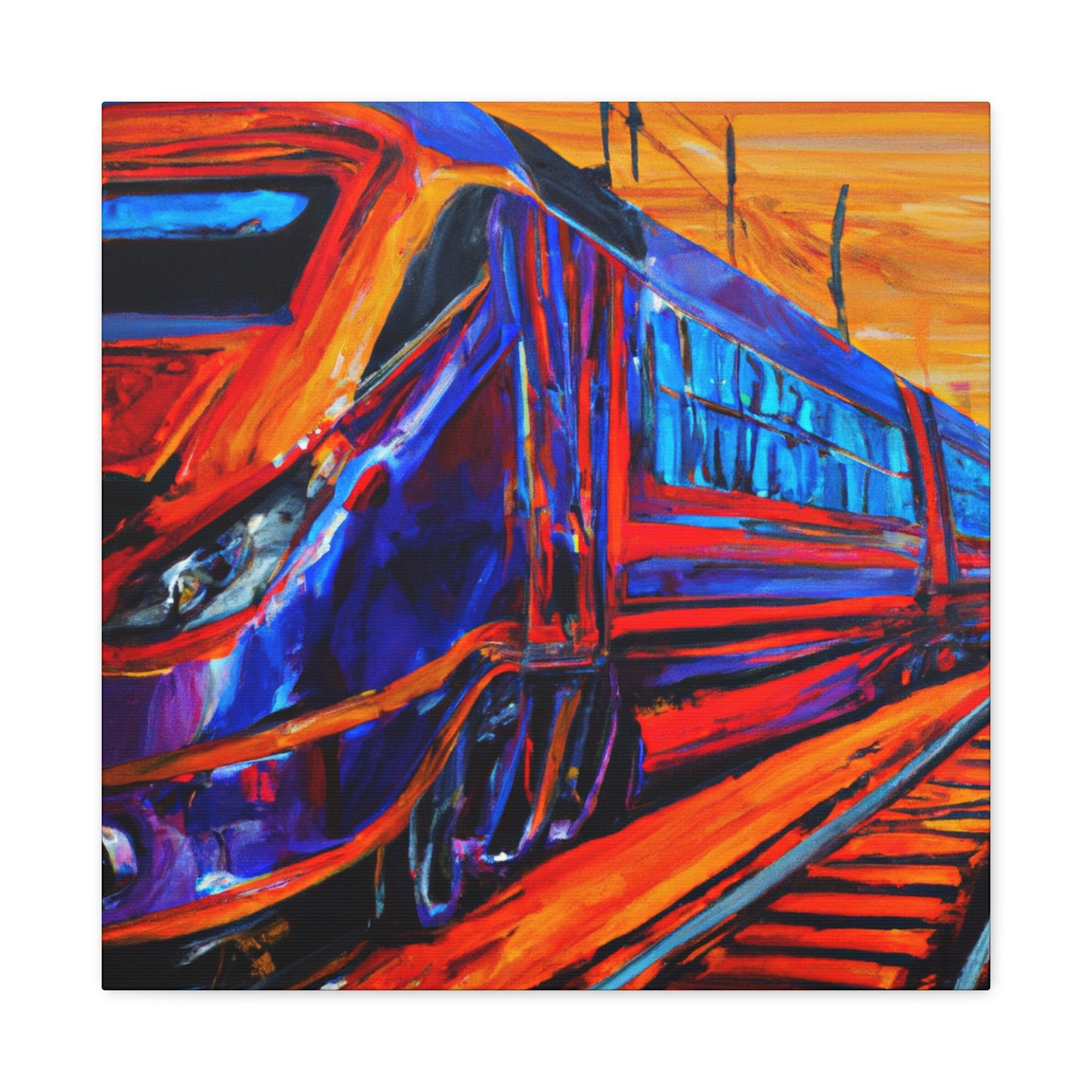 Train in Motion - Canvas