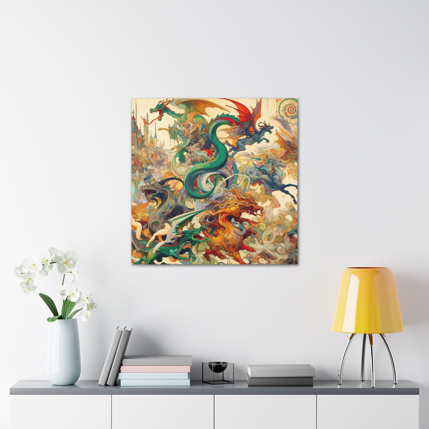 Whimsical Dragon's Dream - Canvas