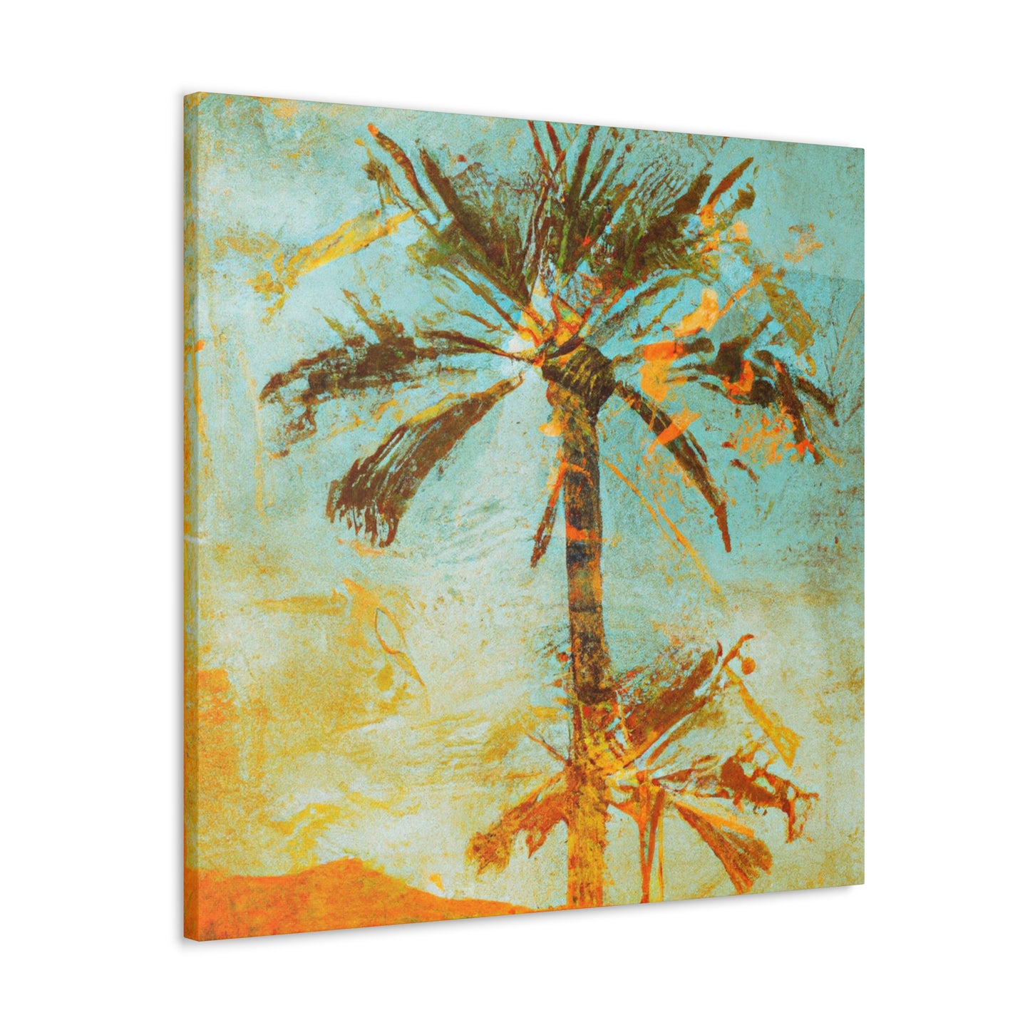 "Palm Trees at Sunset" - Canvas