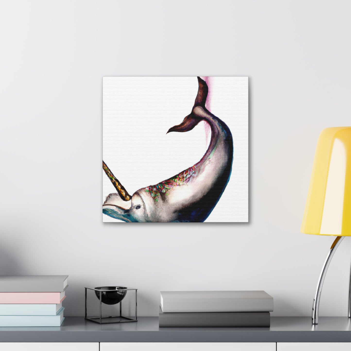 "Mysterious Narwhal Painting" - Canvas