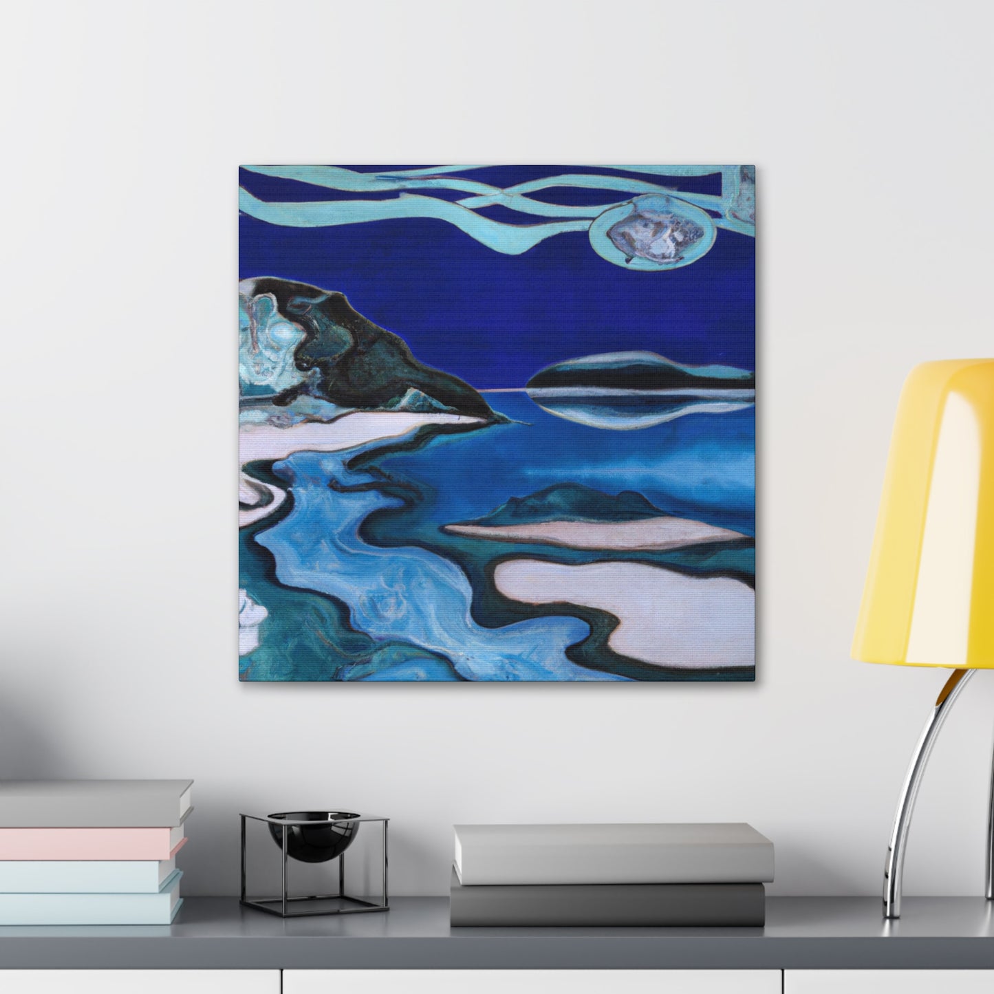 "Coastline in Colorful Hues" - Canvas