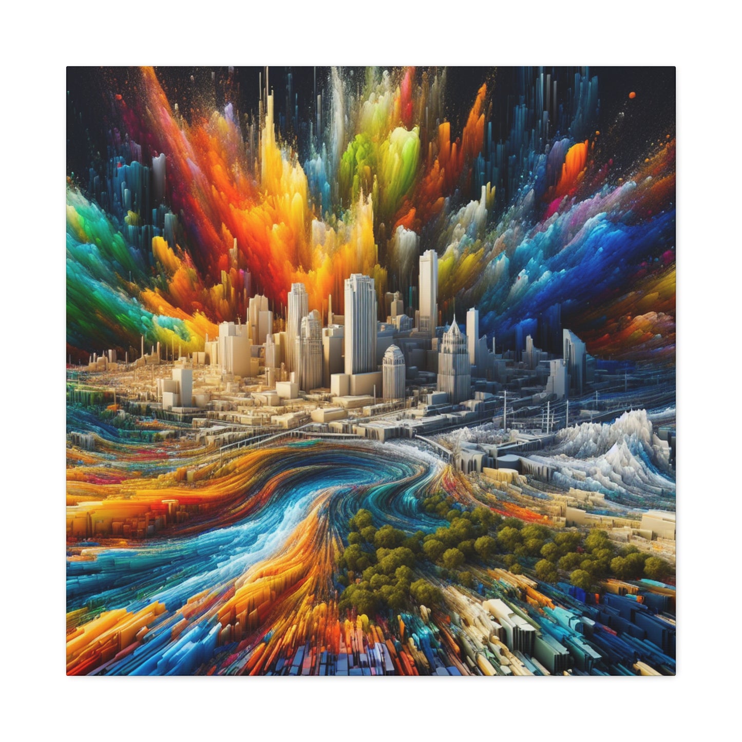 Urban Texan Splendor - Canvas