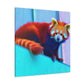 Red Panda Rising Dawn - Canvas